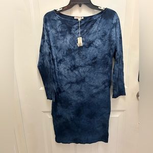 Sundry Anthropologie Tie Dye Boat Neck Dress sz small